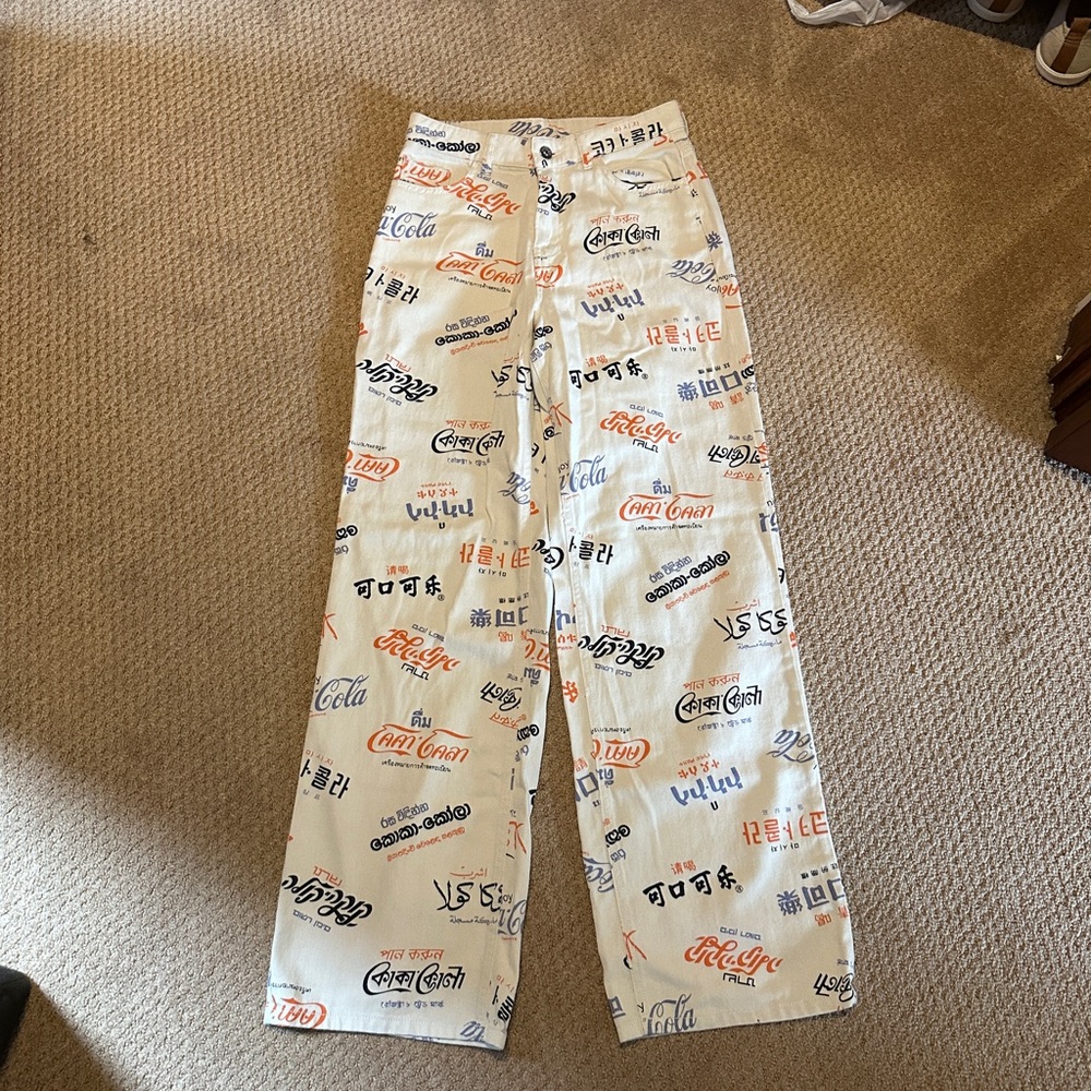 H&M x Coca-Cola White Pants
